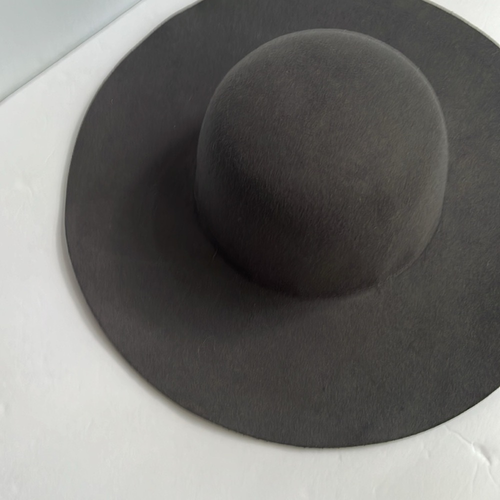 Gray Felt Hat Dark Olive Green - Picture 7 of 8